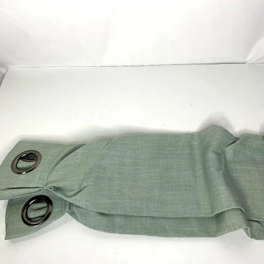 Riverstone Pinch Pleat Curtain Panel 95” Grommet Top Soft Green 1 Panel